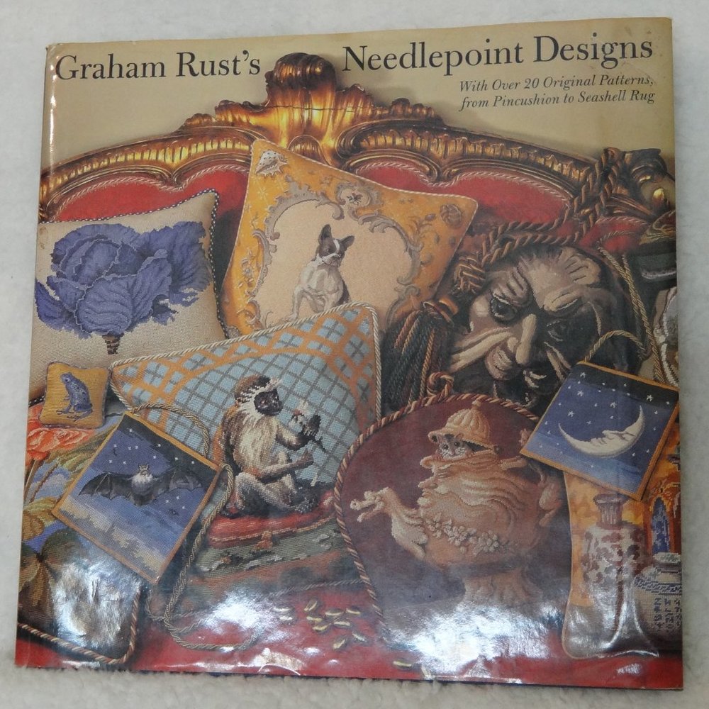 NEEDLE POINT DESIGNS BOOK BY GRAHAM RUST 135 PGS